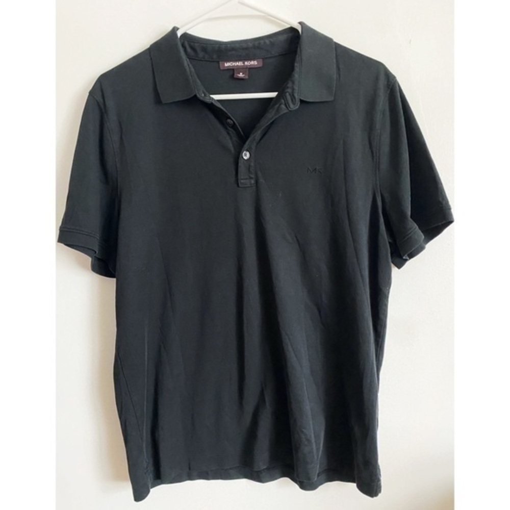 Michael Kors β’ Menβs Black Short Sleeve Polo Shirt